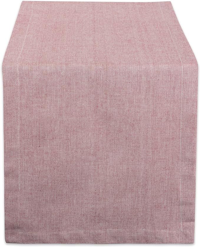 DII Chambray Kitchen, Tabletop Collection, Barn Red, 14x108 Table Runner | Amazon (US)