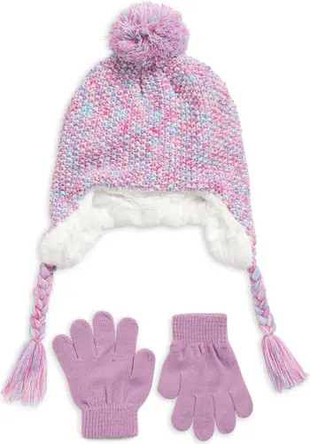Space Dyed Earflap Hat & Gloves Set | Nordstrom