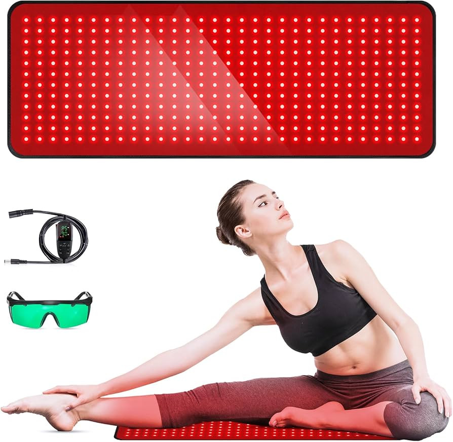 Red Light Therapy for Body, 31" * 11" Red Light Therapy Pad, Dual Chip Grade 360 LEDs 660nm & 850... | Amazon (US)