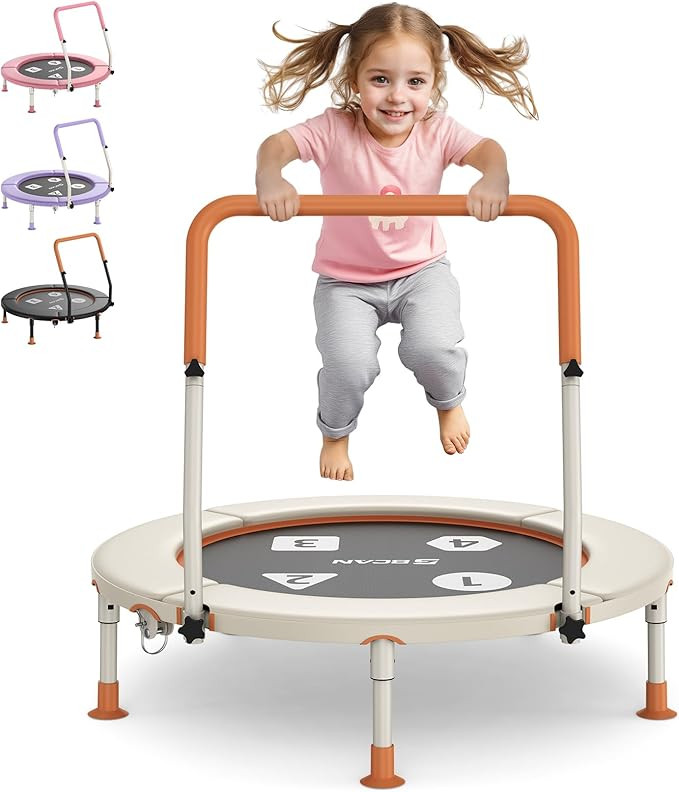 BCAN 36'' Toddler Trampoline, ASTM Certified-Foldable Mini Trampolines for Kids Ages 1-6, Adjusta... | Amazon (US)