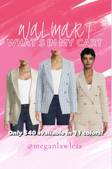 Tweed blazer / midsize blazer / size inclusive / workwear / blazer / Walmart 

#LTKunder50 #LTKworkwear #LTKcurves