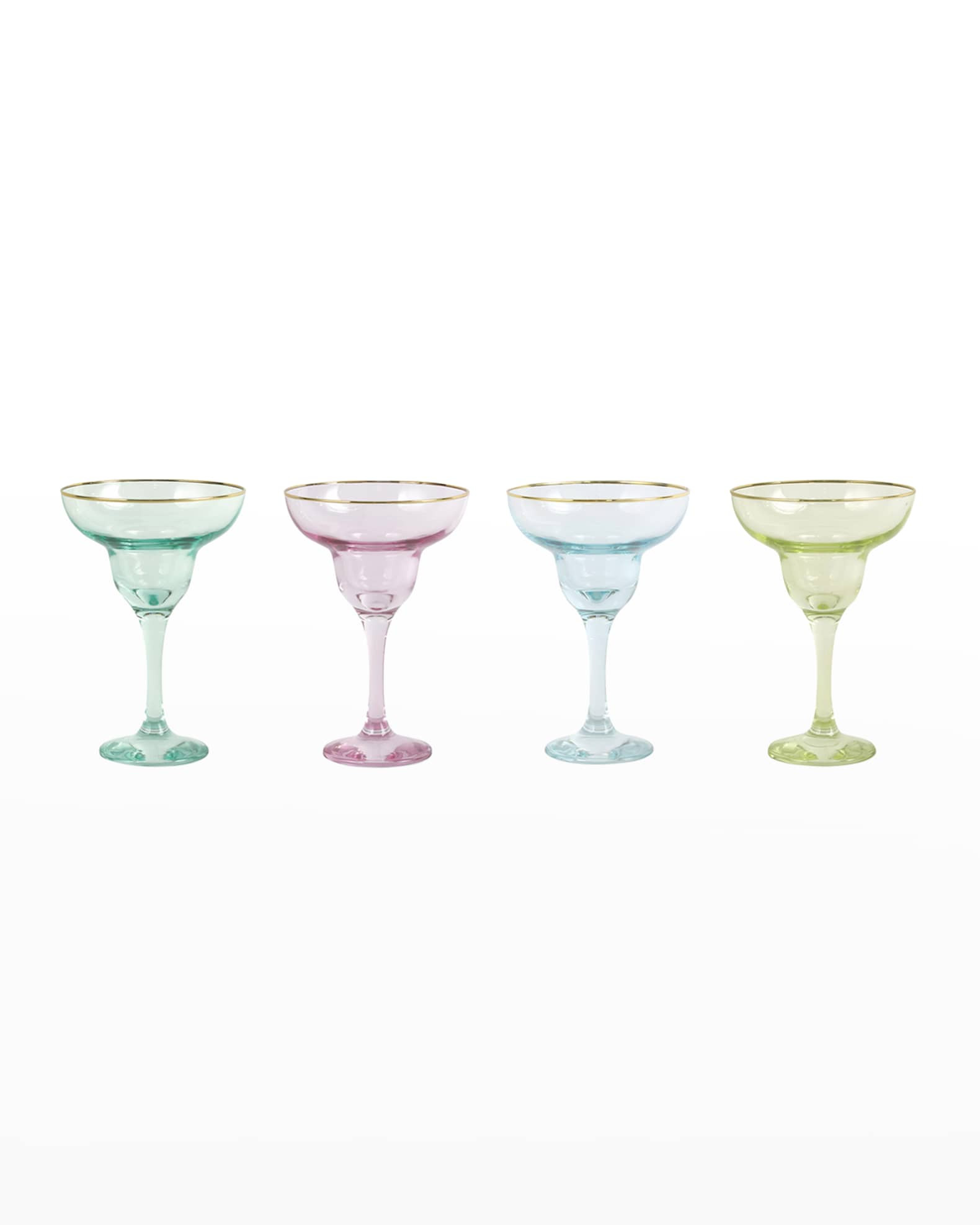 Rainbow Assorted Margarita Glasses, Set of 4 | Neiman Marcus