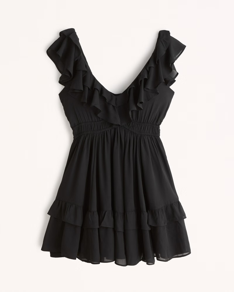 Femme Ruffle Mini Dress | Abercrombie & Fitch (US)