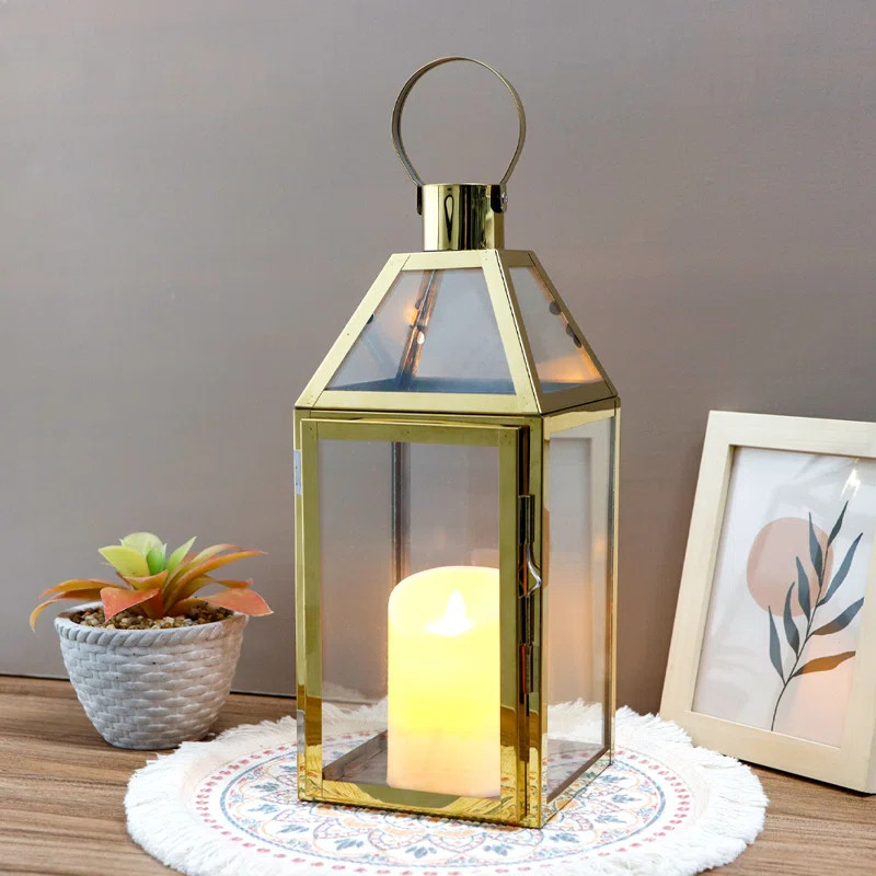 16'' H Metal Tabletop Lantern | Wayfair North America