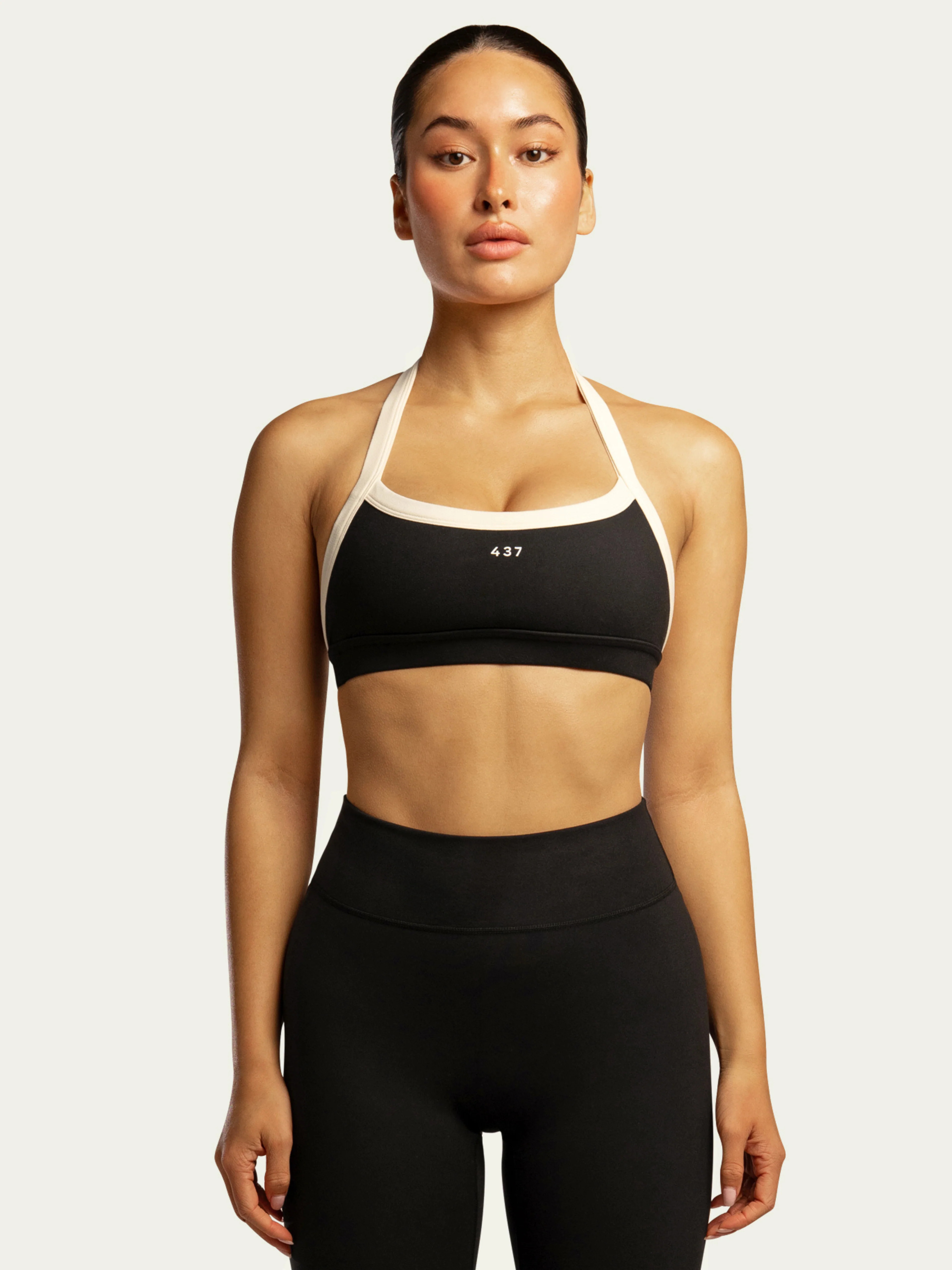 The Halter Bra / Black-Cream | 437