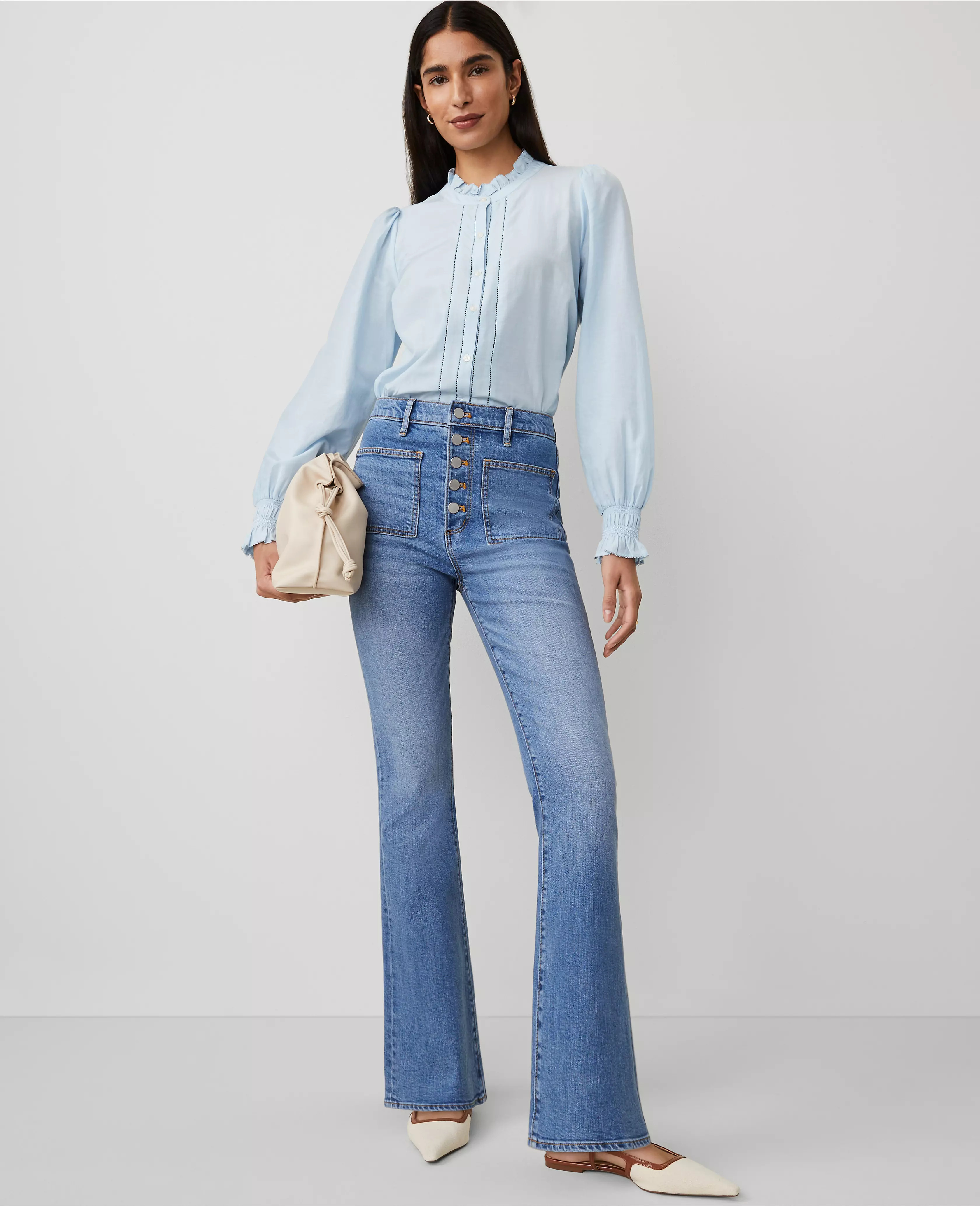 The Patch Pocket Flare Jean | Ann Taylor