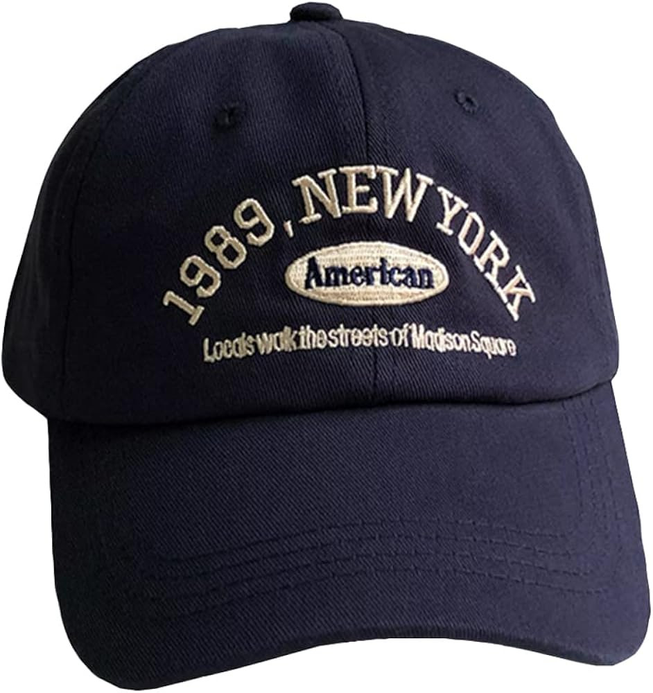 1989 New York Cotton Baseball Cap for Men Women Adjustable Strapback Washed Dad Hat Outdoor Runni... | Amazon (US)