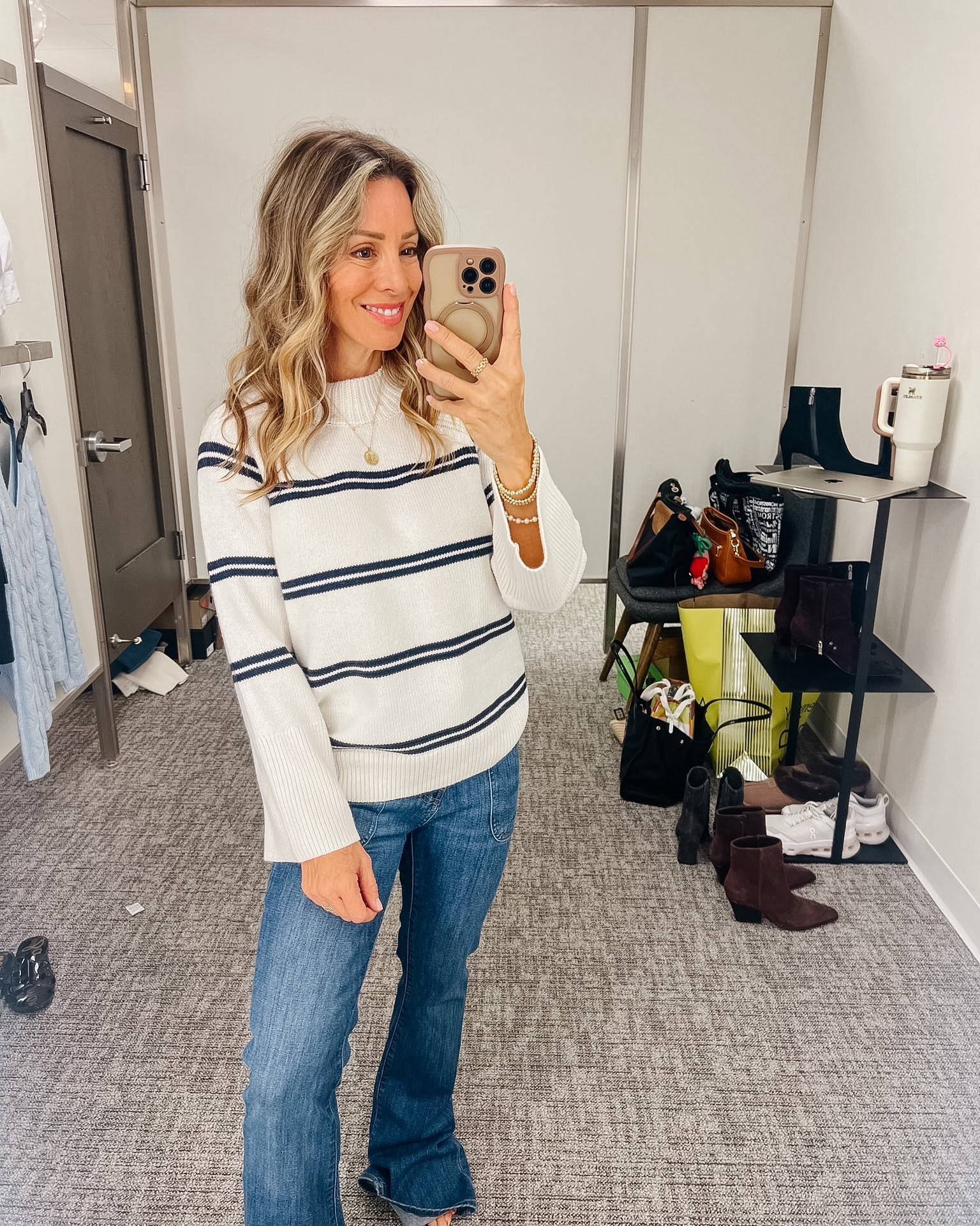 Nordstrom Anniversary Sale 

Striped Sweater & Frame Jeans 

Sweater Fit: XS | Jeans Fit: 25

#LTKootd #LTKOver40 #LTKSaleAlert
