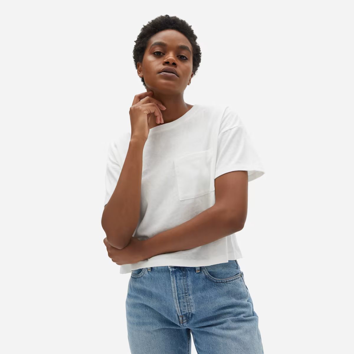 The ReCotton Cropped Pocket Tee | Everlane