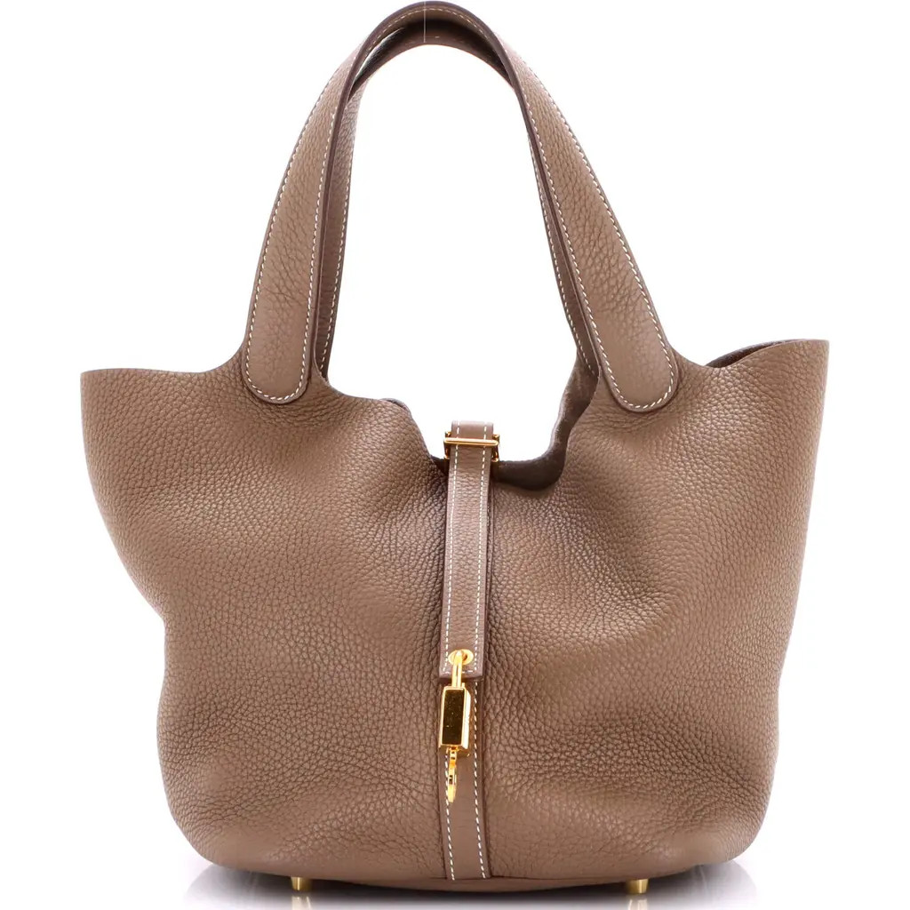 Pre-Owned Hermes Picotin Lock Bag Clemence MM in Etoupe at Nordstrom, Size X-Small | Nordstrom