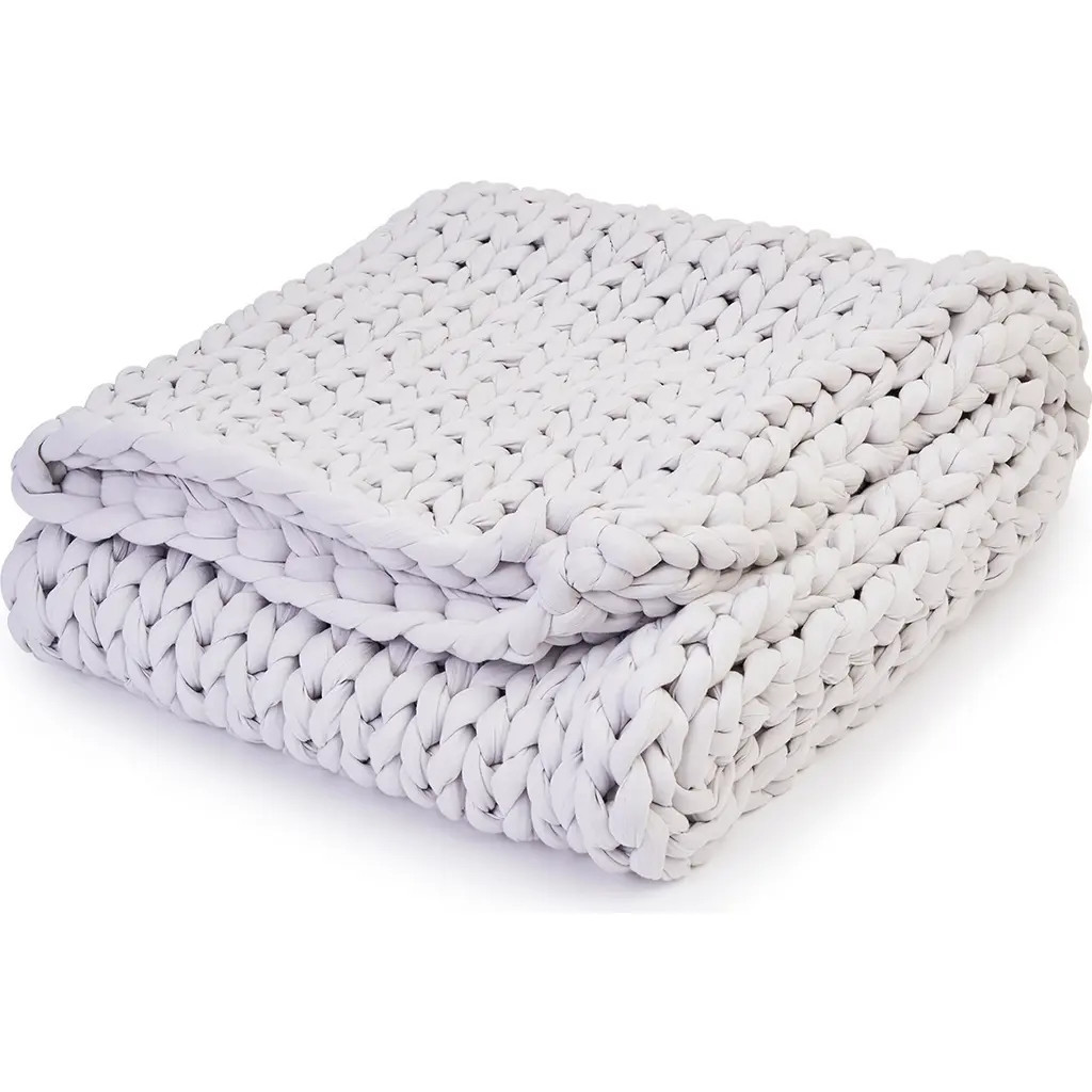 Bearaby Weighted Knit Blanket in Moonstone Grey at Nordstrom, Size 15 Lb. | Nordstrom