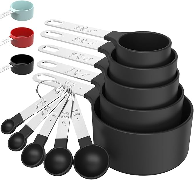 TILUCK Measuring Cups & Spoons Set, Stackable Cups and Spoons, Nesting Measure Cups with Stainles... | Amazon (US)