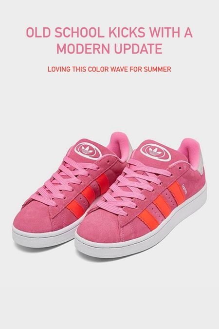 Sale alert 🚨 These Adidas Original Campus 00s are restocked and on sale! Loving this color combo for summer. Grab it while you can! 

Adidas sneakers, pink sneakers, sale, summer shoes, The Stylizt 



#LTKActive #LTKFindsUnder100 #LTKShoeCrush