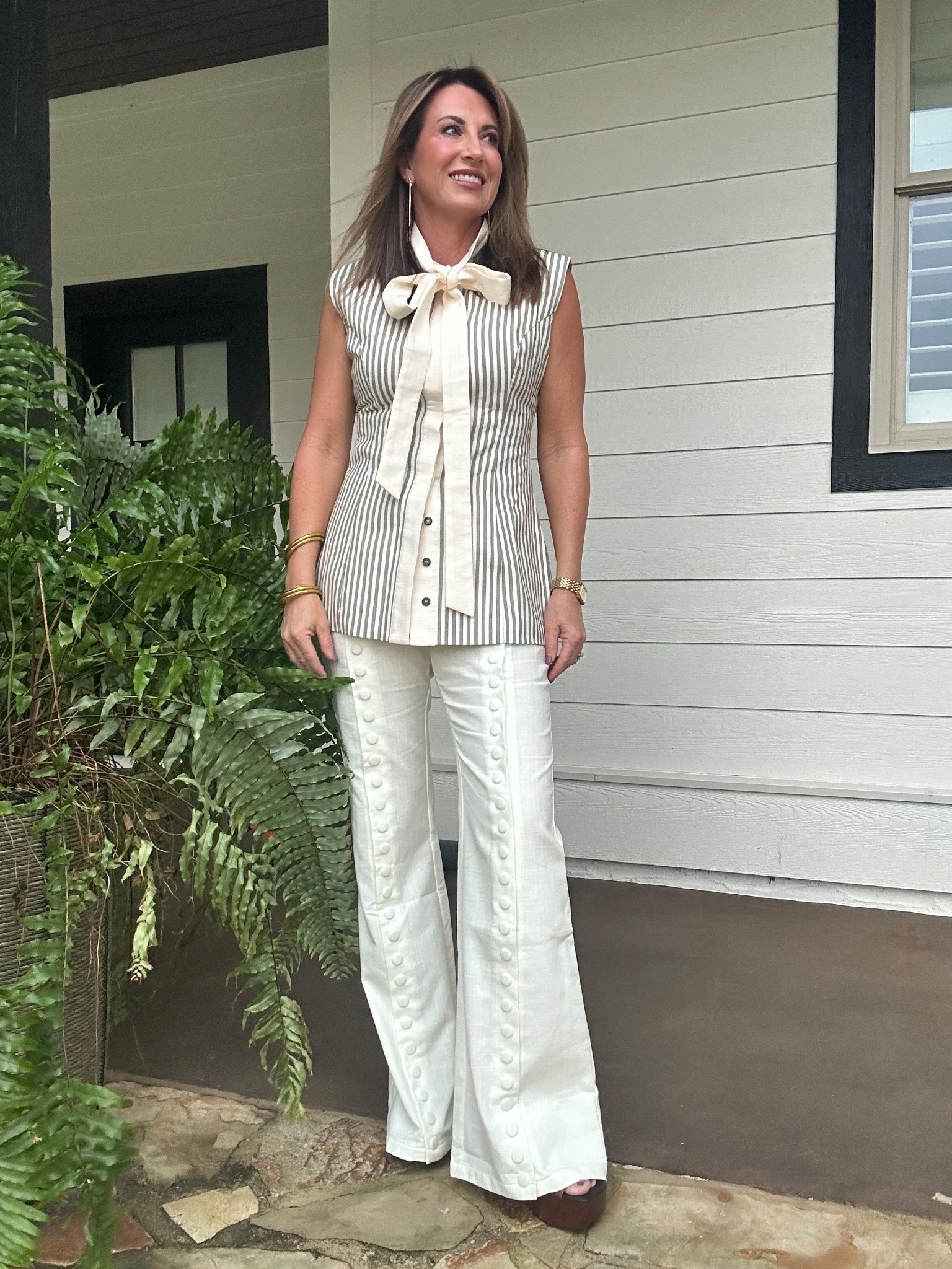 The perfect outfit for any occasion! 

Yellow The Label | White Pants | Stripe Top | Workwear | Business Attire 

#LTKWorkwear #LTKOver40 #LTKStyleTip