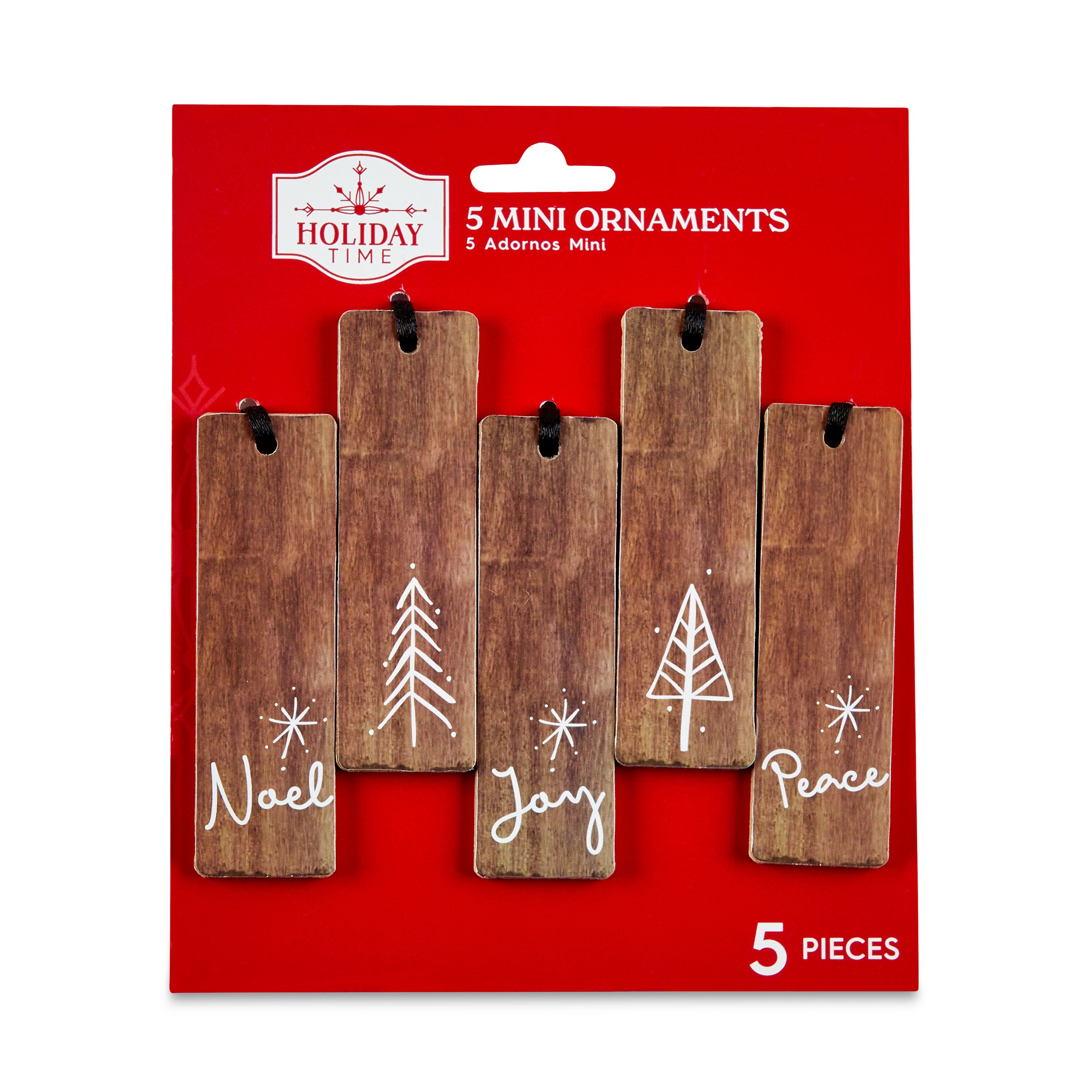 Holiday Time Simply Elegant Mini Ornaments, 6.13", 5 Count - Walmart.com | Walmart (US)