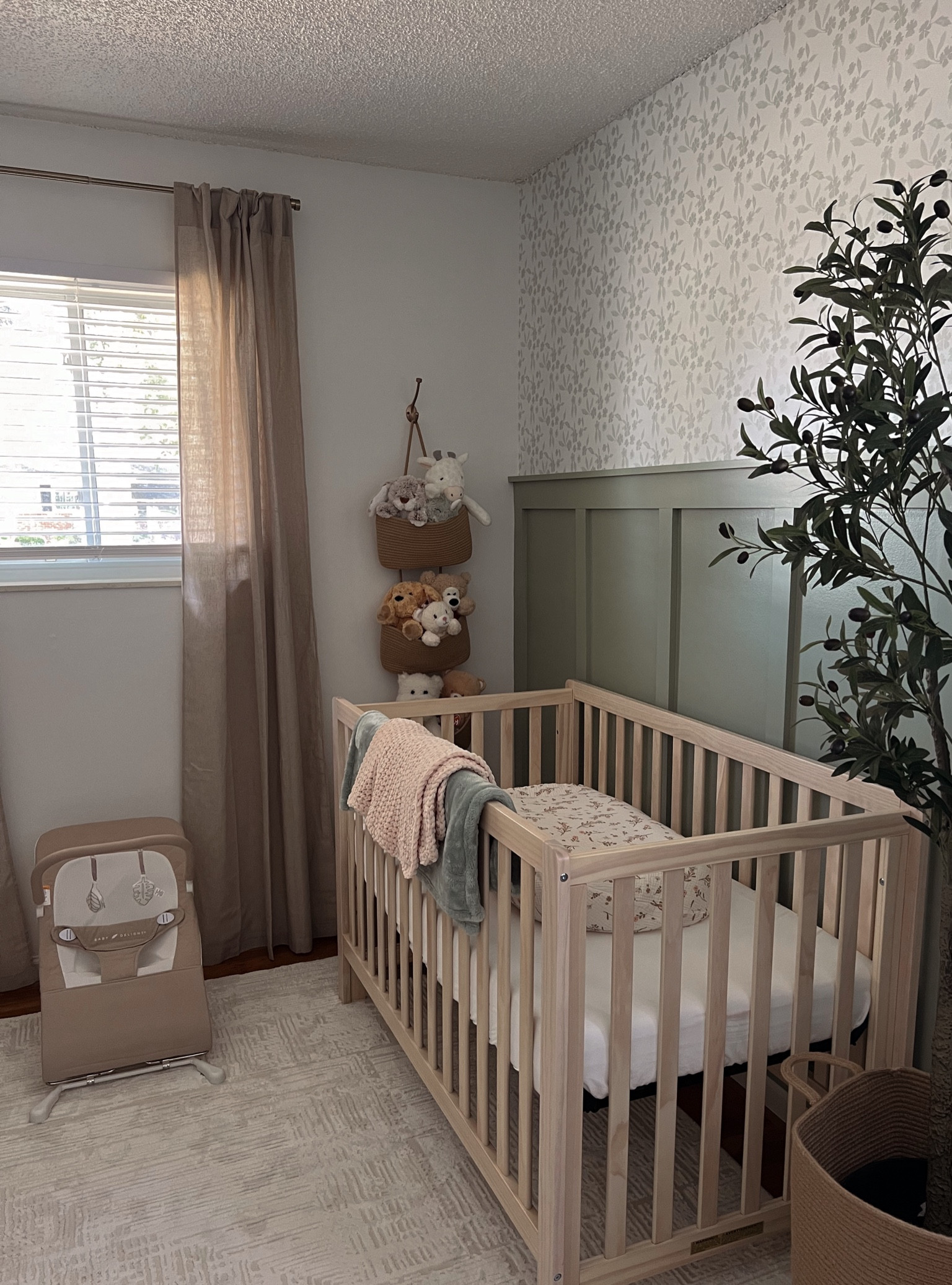 Neutral baby girl nursery 

Sage green nursery, nursery decor, nursery finds, crib, stuffed animal organization 

#LTKBump #LTKBaby #LTKHome