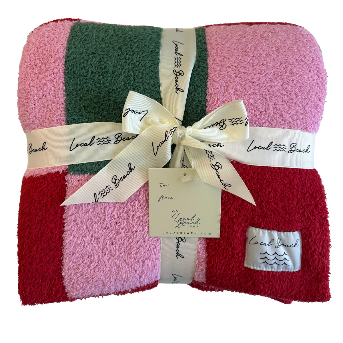 Mixed Check Holiday Cozy Luxe Home Blanket | Local Beach
