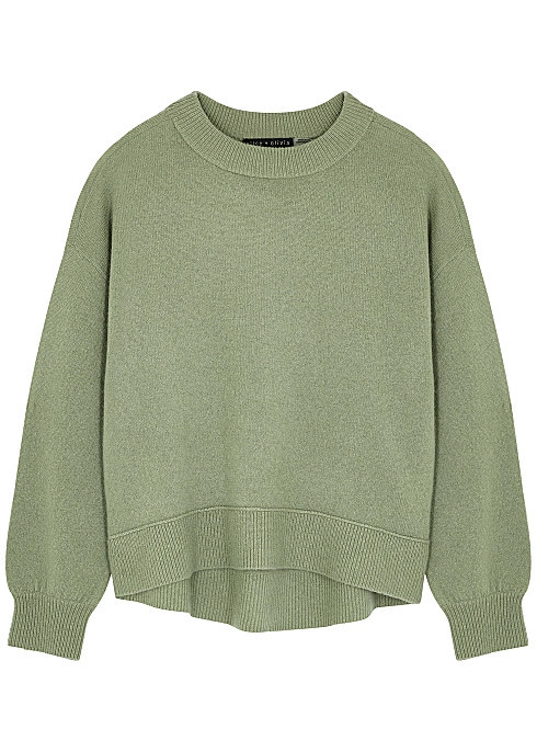 Dever green stretch-cashmere jumper | Harvey Nichols (Global)