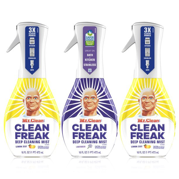 Mr. Clean Clean Freak Multi-Surface Spray, Lavender and Lemon Scent, Starter Kit Bundle Pack, 3 C... | Walmart (US)