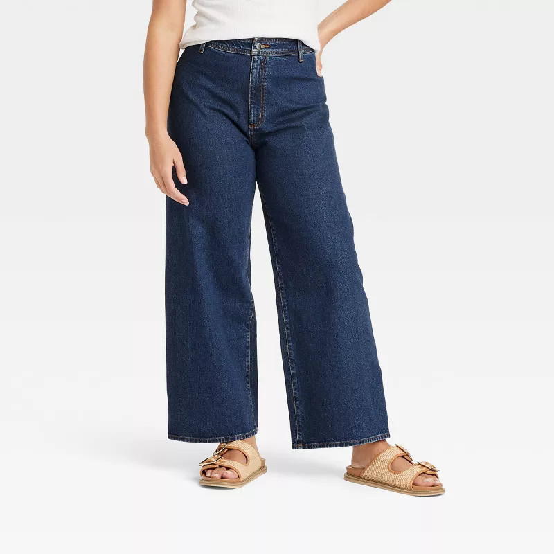 Women's High-Rise Sailor Wide Leg Ankle Jeans - Universal Thread™ | Target