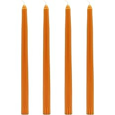 CandleNScent Taper Candles | Tapered Candlesticks - dripless 10 Inch unscented | Orange | 4 Pack | Amazon (US)