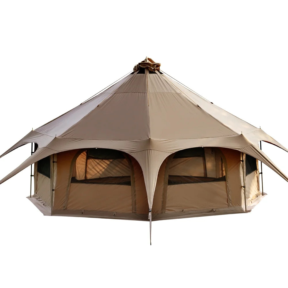 TOMOUNT Canvas Tent with Stove Jack Bell Tent for Camping Luxury Glamping Yurt Tent 16.4ft Dia | Walmart (US)