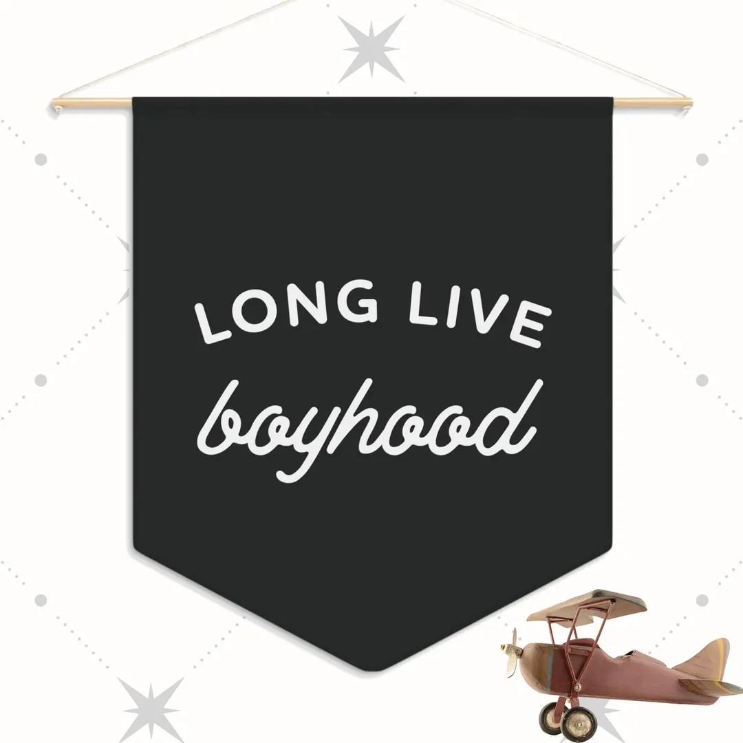 Long Live Boyhood Pennant, Boy Room Decor, Nursery Wall Art, Toddler Kid Baby Sign - Etsy | Etsy (US)