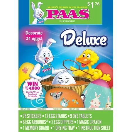 PAAS Easter Egg Dye and Decorating Kit, Deluxe Kit | Walmart Online Grocery
