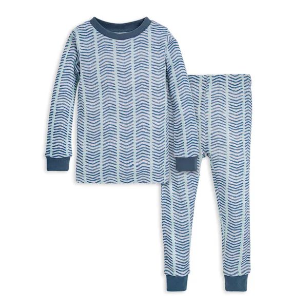 Watercolor Chevron Snug Fit Organic Cotton Pajamas - 2 Toddler | Burts Bees Baby
