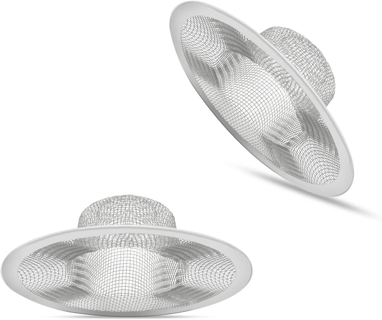 2 Pack Kitchen Sink Drain Strainer, Stainless Steel Sink Strainer Set, Fits Most Kitchen Sinks, B... | Amazon (US)