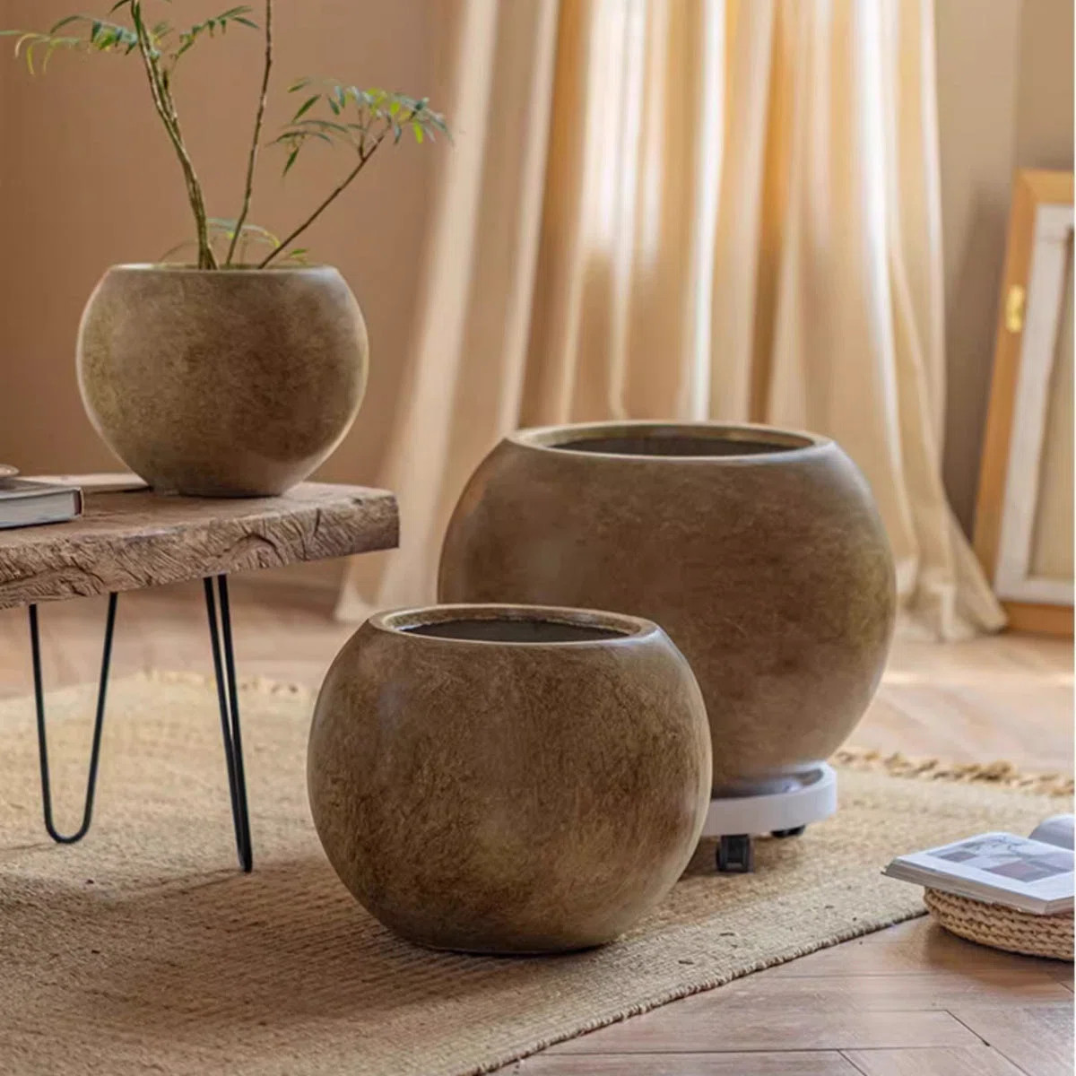 Round Magnesium Clay Planter | Wayfair North America