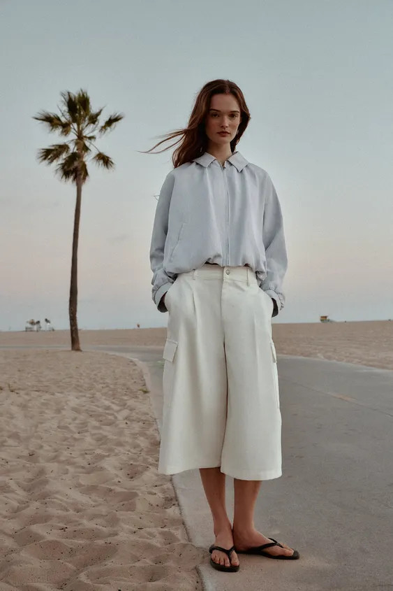 LONG CARGO SHORTS | Zara Canada