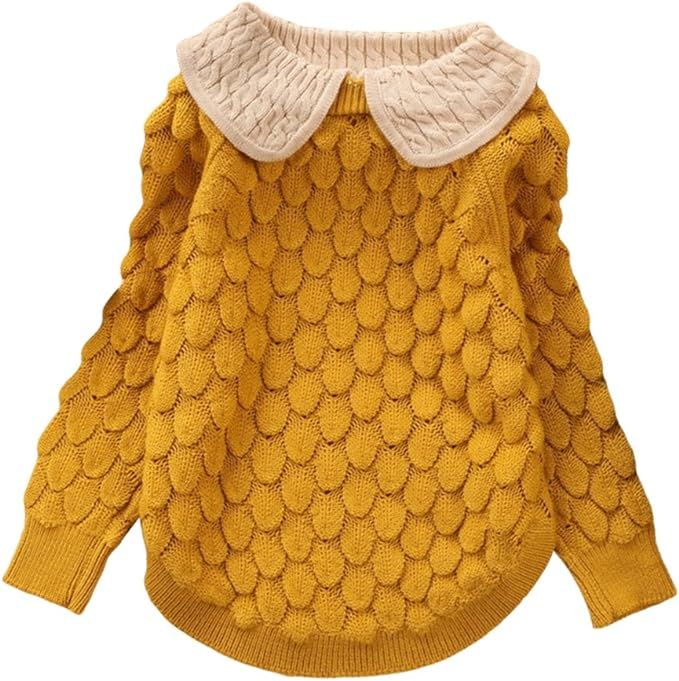 LOSORN ZPY Toddler Baby Girl Cable Knit Sweater Lovely Kid Pullover Sweatshirt | Amazon (US)