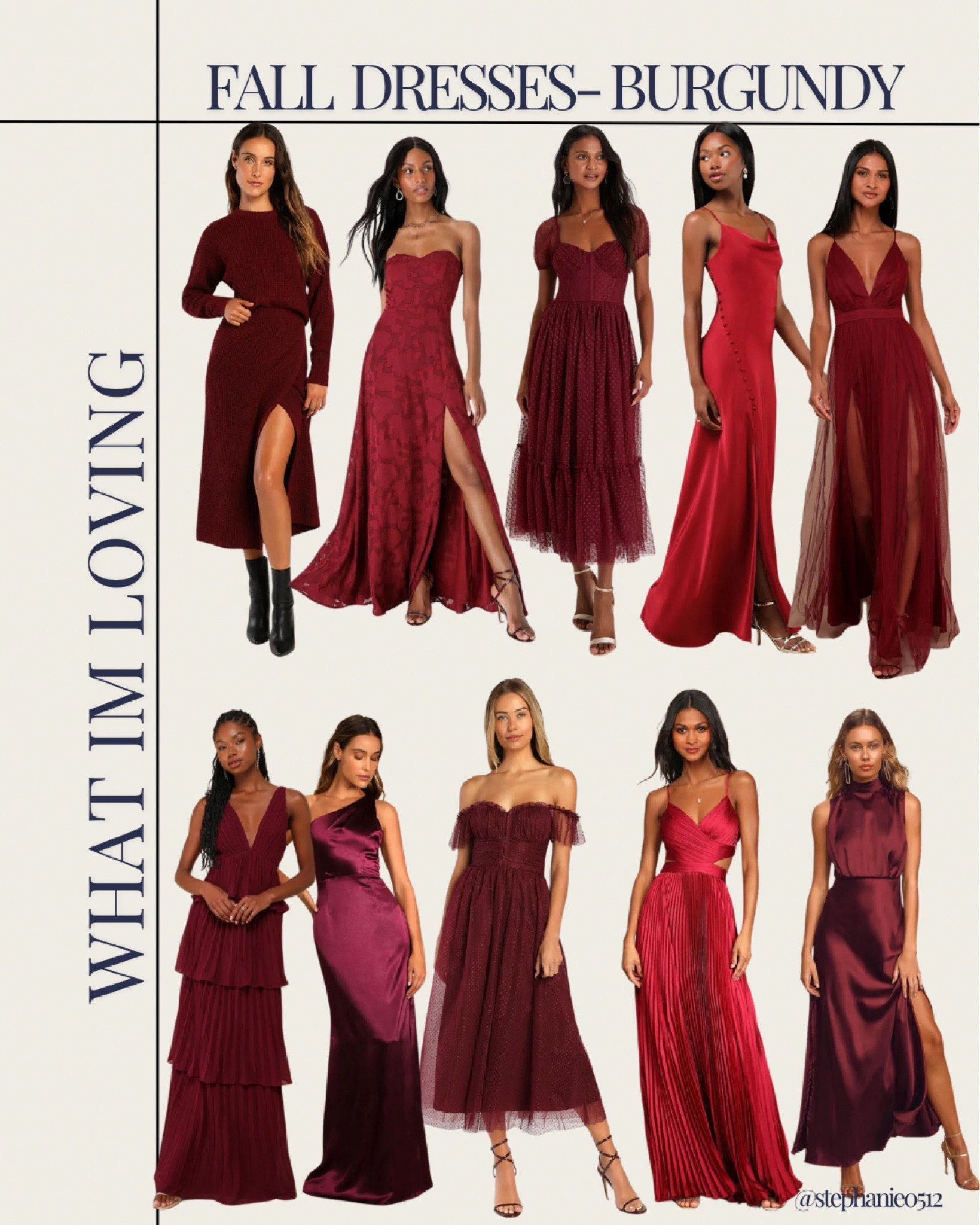Such great fall dresses, loving the burgundy 