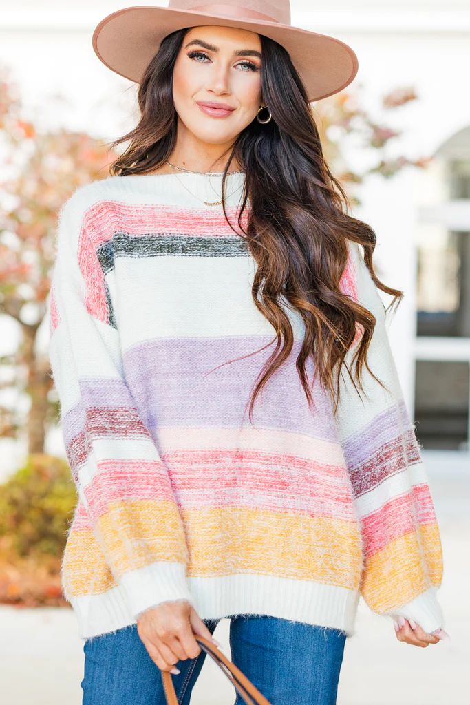 Really Ready Lavender Purple Colorblock Sweater | The Mint Julep Boutique