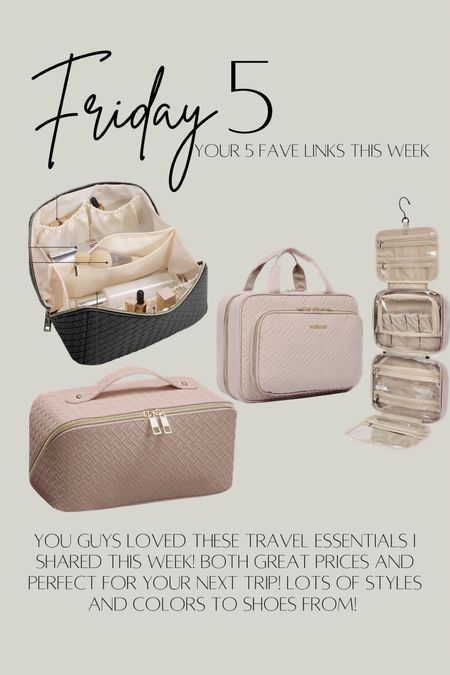 Travel essentials for your next trip or vacation! Lay flat make up bag, viral make up and skin care, storage bag, unfoldable hanging toiletry bag, collapsible foldable compartments. These bags hold everything! Amazon, favorites and finds, travel ready essentials.


#LTKFind #LTKunder50 #LTKtravel