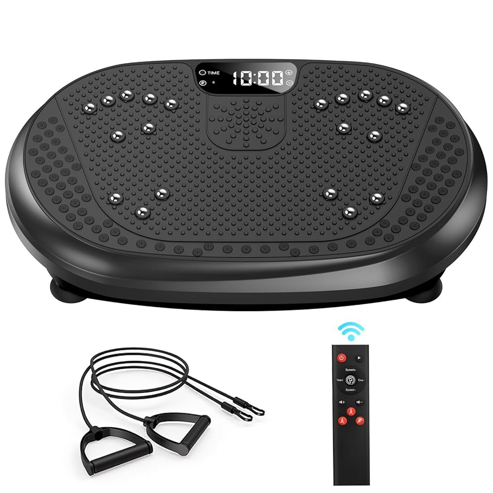 Vibration Plate Exercise Machine, Vibrating Fitness Platform for Lymphatic Drainage, 450 lbs Capa... | Amazon (US)
