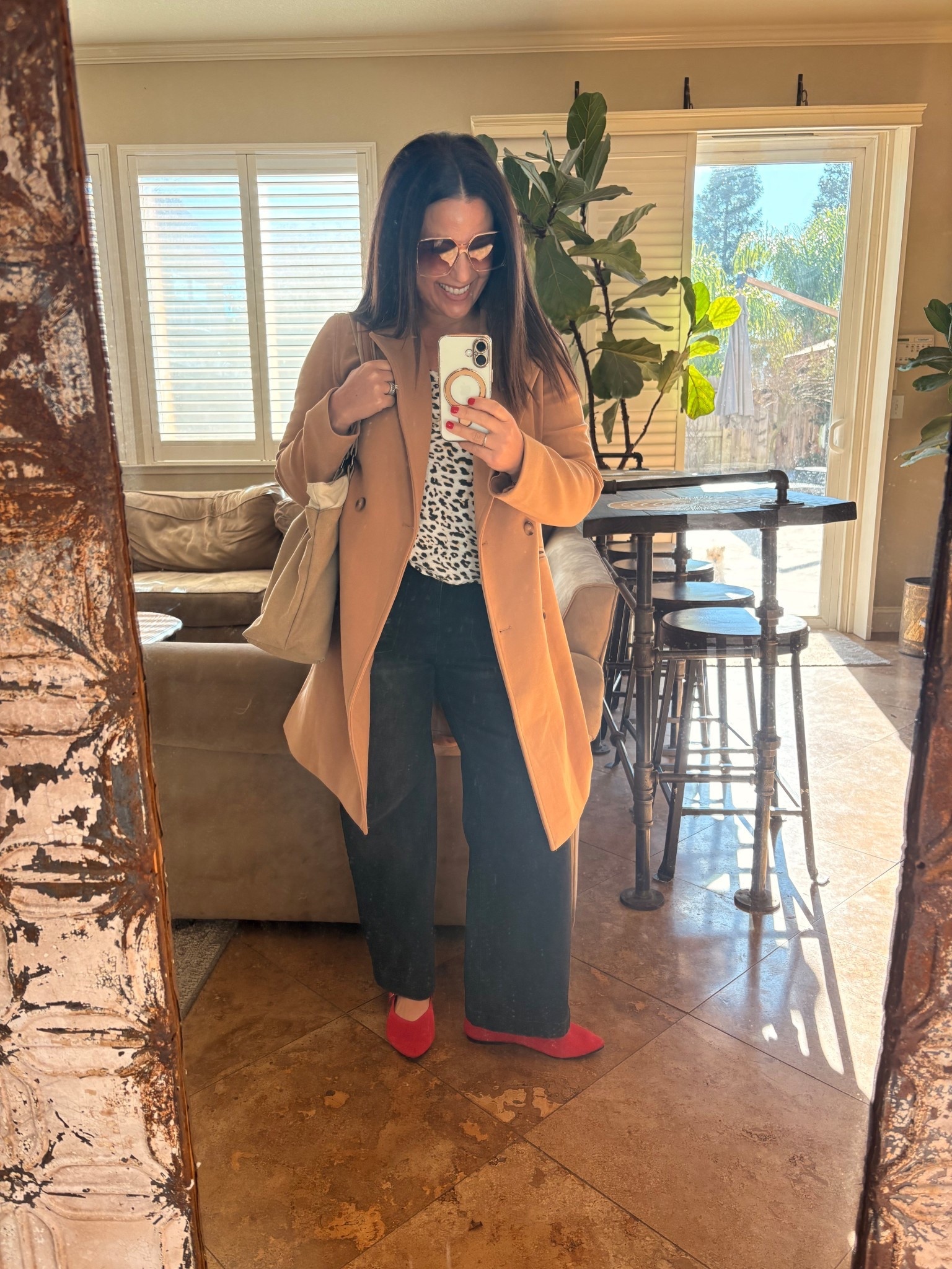 Hello sunshine ☀️! Several things made today amazing - 1. It’s not Monday, 2. These look for less Rothy style flats that are amazingly comfortable, 3. I found petite wide leg jeans that are flattering and affordable! and 4. The sun is back in Northern California!

Order your regular size in these flats, they come either two pairs of insoles, to help with the fit. For the jeans I am wearing a 4, I’m 5’2” and this is my usual size. 

Teacher outfit
Winter work wear

#LTKFindsUnder50 #LTKPetite #LTKWorkwear