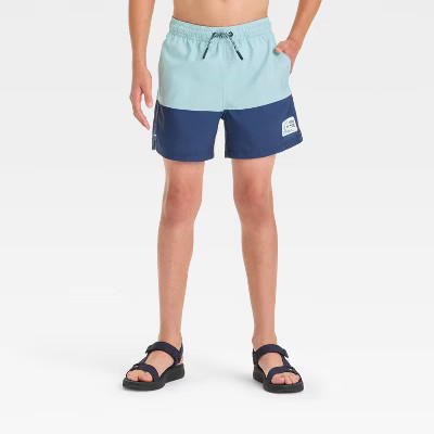 Boys' Quarter Striped Swim Trunks - art class™ Blue | Target