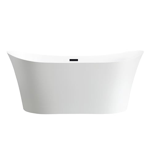 Vanity Art 67 X 30 Inch White Acrylic Freestanding Bathtub | Contemporary Design Soaking Tub with Pop-up Drain and Slotted Overflow Included, UPC Certified VA6805-MB | Amazon (US)