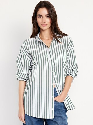 Oversized Button-Down Boyfriend Shirt | Old Navy (CA)