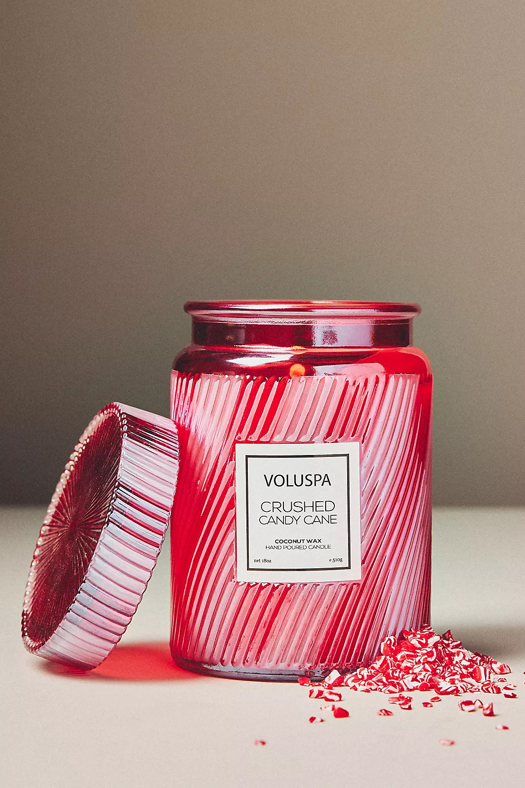 Voluspa Crushed Candy Cane Candle | Anthropologie (US)