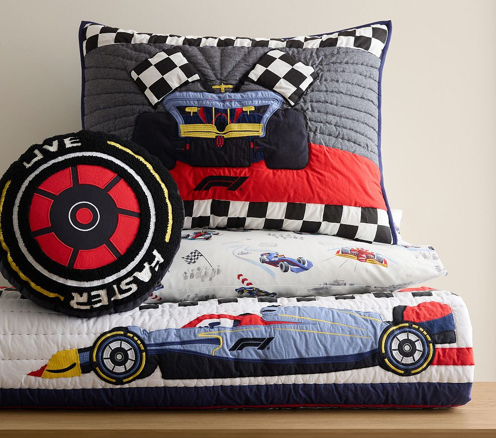 Formula 1\u00ae Patchwork Quilt Bedding Set | Pottery Barn Kids