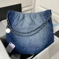 Designer 22 Quilted Tote Bag Women Small Shopping Bag Genuine Leather Bucket Black Purse Luxurys ... | DHGate