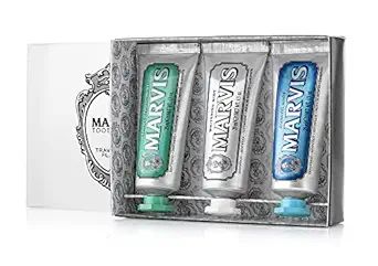 Marvis Marvis Travel with Flavor, Aquatic Mint, Whitening Mint, Classic Strong Mint, 6 oz. | Amazon (US)