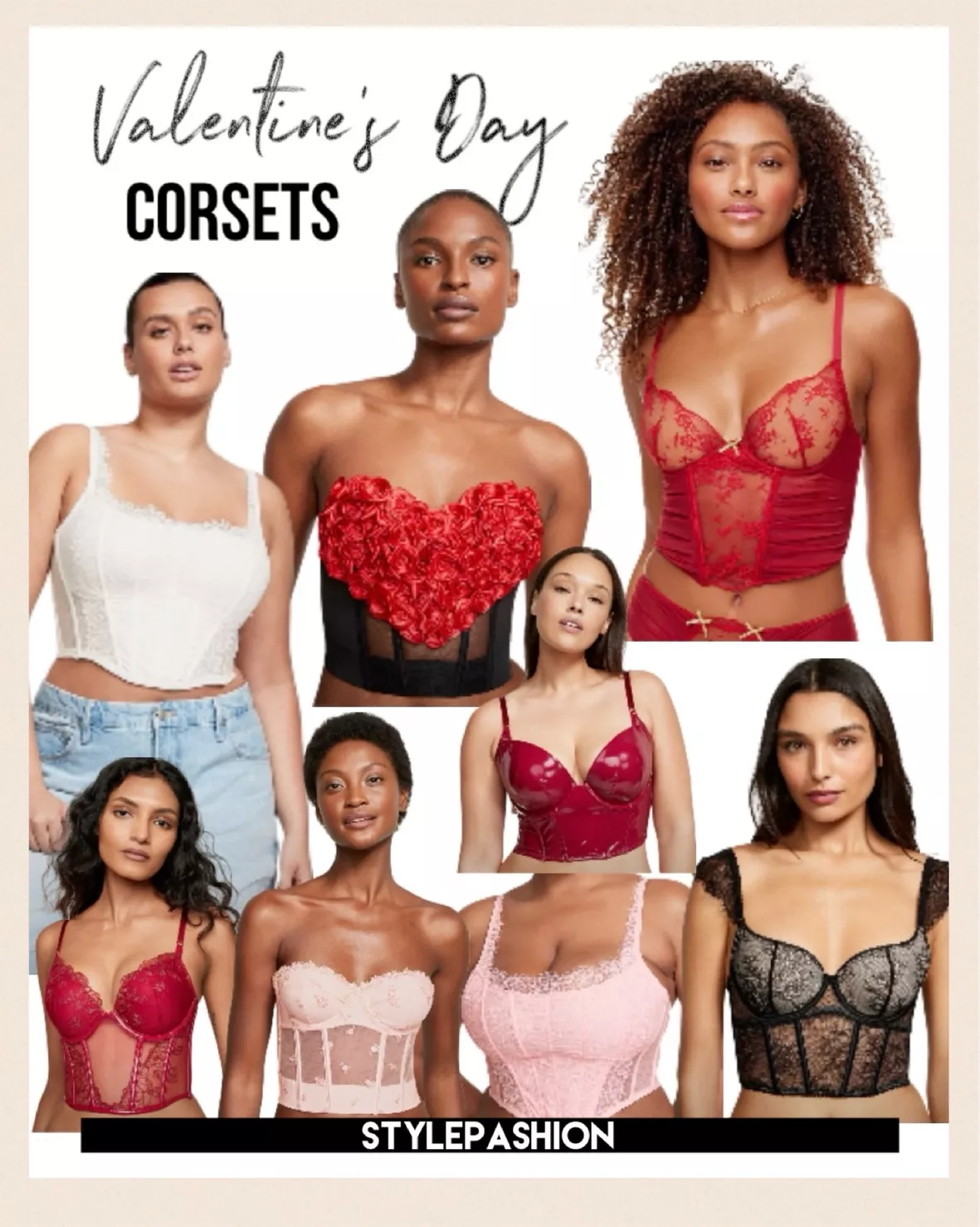 Shine Strap Lace Push-Up Corset Top curated on LTK