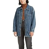 Levi's Women's Denim Shirt Jacket, Sure Thing Shacket-Dark Indigo, X-Large | Amazon (US)