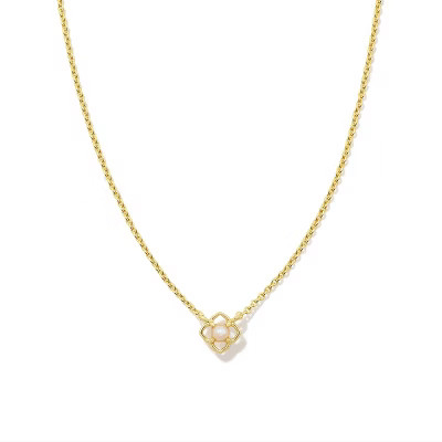 Kendra Scott Lydia Pendant Necklace - Gold/Pearl: 14K Gold Over Brass, Lobster Claw Clasp, 19" Le... | Target