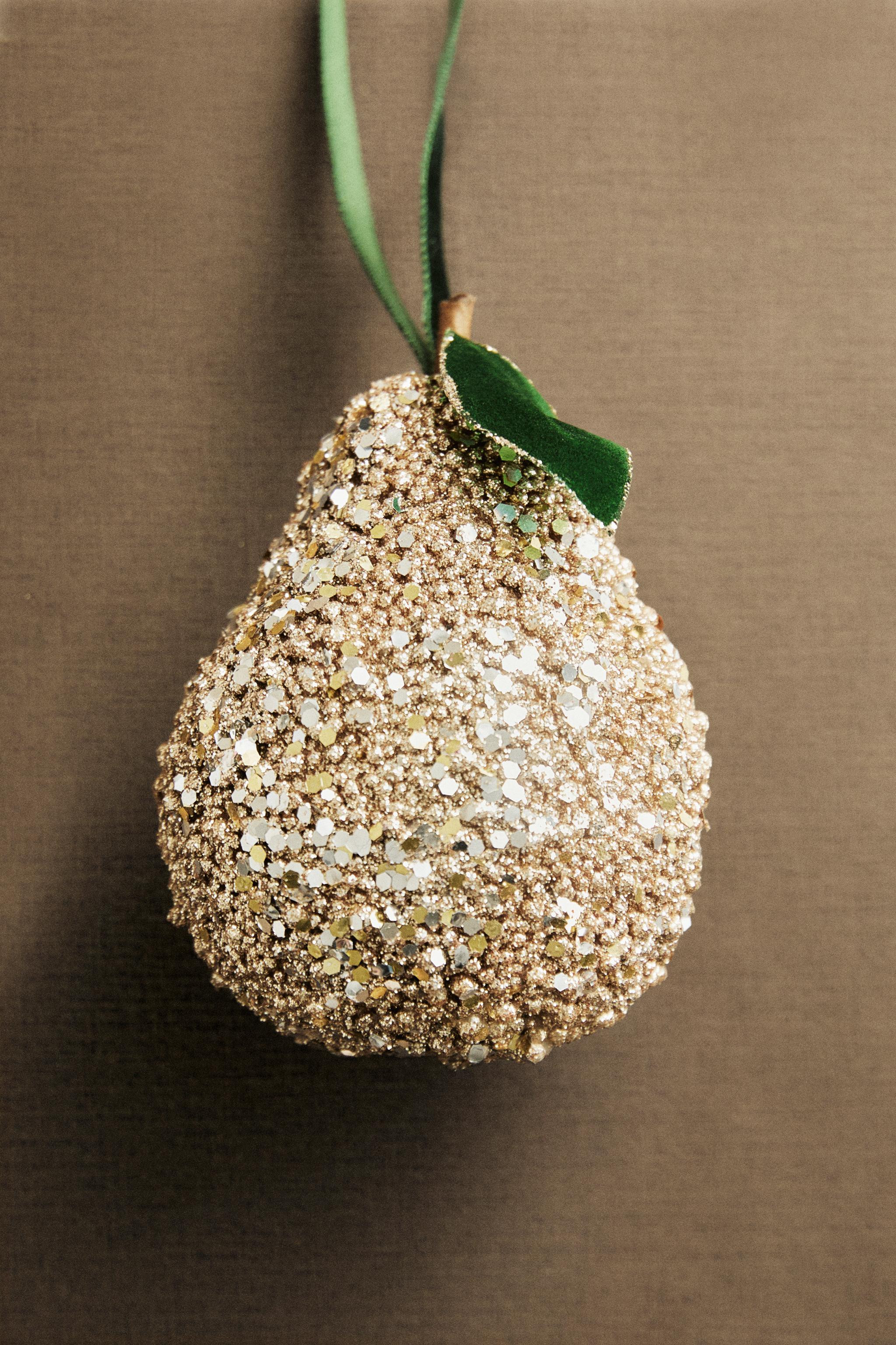 GLITTERY PEAR CHRISTMAS TREE ORNAMENT | Zara US