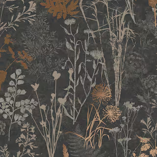 Superfresco Easy Organics Black and Copper Wallpaper 120718 - The Home Depot | The Home Depot